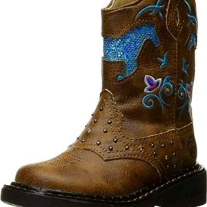 ROPER HORSE FLOWERS WESTERN BOOT TODDLER SZ-8 MOTION LIGHT SYSTEM STILL WORKS